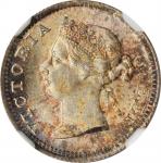 1899年香港五仙。伦敦造币厂。HONG KONG. 5 Cents, 1899. London Mint. Victoria. NGC MS-67★.
