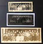 1930-1940年代中国某学社成员合照，不同大小照片两枚及底片一件，品相中上.