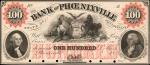 Phoenixville, Pennsylvania. Bank of Phoenixville. 18xx. $100. Proof. About Uncirculated.