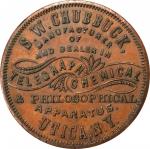 New York--Utica. Undated S.W. Chubbuck. Miller-NY 1061A. Copper. Reeded Edge. Thin Planchet. MS-65 B