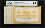 COLOMBIA. Banco de Oriente. 5 Pesos, 1888. P-S698r. Remainder. PMG Choice Uncirculated 63 EPQ.