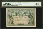 AUSTRIA. K.K. Reichs-Central-Cassa. 5 Gulden, 1881. P-A154. PMG Choice Extremely Fine 45.