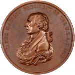 1809 James Madison Indian Peace Medal. Bronze. First Size. Julian IP-5, Prucha-40. First Reverse. MS