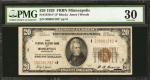 Fr. 1870-I*. 1929 $20 Federal Reserve Bank Star Note. Minneapolis. PMG Very Fine 30.