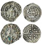 Henry VII (1485-1509), Pennies (2), York under Archbishop Rotherham, type I, 0.69g, m.m. sun and ros