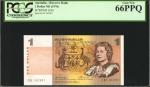 AUSTRALIA. Reserve Bank. 1 Dollar, ND (1974-83). P-42b1. PCGS Currency Gem New 66 PPQ.