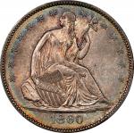1860-O Liberty Seated Half Dollar. Type II Reverse. WB-10. Rarity-3. Repunched Mintmark. MS-66+ (PCG