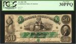 T-6. Confederate Currency. 1861 $50. PCGS Very Fine 30 PPQ.