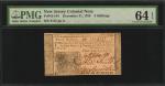 NJ-154. New Jersey. December 31, 1763. 3 Shillings. PMG Choice Uncirculated 64 EPQ.
