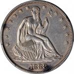 1888 Liberty Seated Half Dollar. WB-101. AU Details--Harshly Cleaned (PCGS).