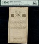 Kingdom of Poland, Bilet Skarbowy, Treasury Note, 10 zlotych, 8 June 1794, serial number 34280, (Pic