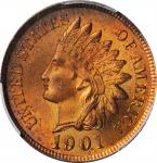 1901 Indian Cent. MS-66 RB (PCGS).