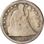 1850-O Liberty Seated Silver Dollar. OC-1, the only known dies. Rarity-2. Good Details--Cleaned (PCG