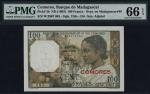 Banque de Madagascar et des Comores, 100 francs, ND (1963), serial number W.2967 683, (Pick 3b, TBB 