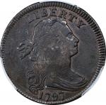 1797 Draped Bust Cent. Reverse of 1797, Stems to Wreath. VF-25 (PCGS).