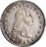1795 Flowing Hair Silver Dollar. BB-18, B-7. Rarity-3. Three Leaves. EF Details--Environmental Damag