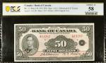 CANADA. Bank of Canada. 50 Dollars, 1935. BC-13. PCGS Banknote Choice About Uncirculated 58.