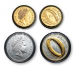 2003年新西兰指环王纪念金银币各1枚 极美