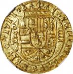 1711年墨西哥菲利普五世4埃斯库多斯 NGC MS 66 MEXICO. "Royal" Presentation 4 Escudos, 1711-MXo J. Mexico City Mint, 