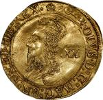 GREAT BRITAIN. Unite, ND (1635-36). London Mint; mm: Crown. Charles I. PCGS AU-55.