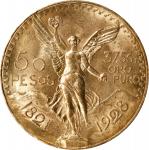 MEXICO. 50 Pesos, 1928. Mexico City Mint. PCGS MS-64.
