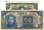 BANKNOTES. CHINA - REPUBLIC, GENERAL ISSUES. Central Bank of China : Specimen $1 (2), 1923, dark gre
