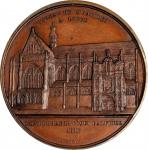 ARCHITECTURAL MEDALS. Belgium. St. Jacques of Liege Church Bronze Medal, 1845. Possibly Geerts (Ixel