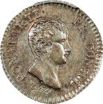 FRANCE. Consulate Period. 1/4 Franc, Year 12 (1803/4)-A. Paris Mint. Napoleon. PCGS MS-64.