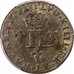 1712-AA French Colonies 15 Deniers, or Demi-Mousquetaire. Metz Mint. Vlack-13c. XV over XXX. Rarity-