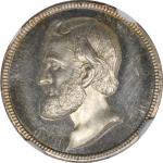 Undated (1866-1868) Ulysses S. Grant Presidential Medalet. Silver. 18 mm. Julian PR-42. MS-63 DPL (N