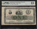 1919年沙捞越政府一圆。SARAWAK. Government of Sarawak. 1 Dollar, 1919. P-9. PMG Choice Fine 15.