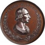 1858 Laying of the Atlantic Telegraph Cable By Cyrus W. Field Medal. Bronze. 51 mm. Mint State.