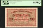 GERMANY. Darlehnskassenschein. 20 Mark, 1918. P-R131. PCGS Currency Very Choice New 64 PPQ.