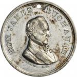 Pair of 1856 James Buchanan medals, both white metal.