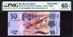 x Reserve Bank of Fiji, specimen 10 dollars, ND (2013), serial number FFA0000000, (Pick 116s, TBB B5