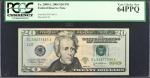 Lot of (3). Fr. 2090-L. 2004 $20  Federal Reserve Notes. San Francisco. PCGS Currency Very Choice Ne