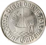 POLAND. Danzig (Free City). 5 Gulden, 1935. Berlin Mint. PCGS MS-65.