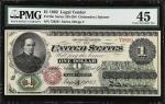 Fr. 16c. 1862 $1  Legal Tender Note. PMG Choice Extremely Fine 45.