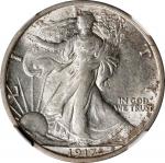 1917-D Walking Liberty Half Dollar. Reverse Mintmark. AU-55 (NGC).