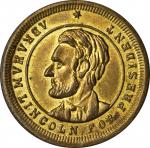 1864 Abraham Lincoln. DeWitt-AL 1864-37, Cunningham 3-390B, King-103. Brass. 22 mm. About Uncirculat