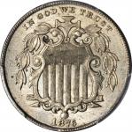 1876 Shield Nickel. MS-63 (PCGS).