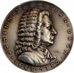 KARL GOETZ MEDALS. Germany. 250th Anniversary of the Birth of Johann Sebastian Bach Silver Medal, 19
