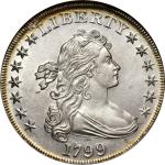 1799 Draped Bust Silver Dollar. BB-163, B-10. Rarity-2. MS-63 (NGC). OH.