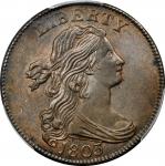 1803 Draped Bust Cent. S-253. Rarity-2. Small Date, Small Fraction. AU Details--Altered Surfaces (PC
