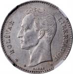 VENEZUELA. 20 Centavos, 1876-A. Paris Mint. NGC AU Details--Surface Hairlines.