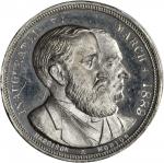 1888 Benjamin Harrison. DeWitt-BH 1888-11. White metal. 35.1 mm. Mint State.