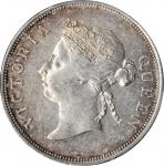 1898年海峡殖民地半圆。伦敦造币厂。STRAITS SETTLEMENTS. 50 Cents, 1898. London Mint. Victoria. PCGS Genuine--Cleaned