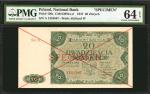 POLAND. National Bank. 20 to 1000 Zlotych, 1947. P-130s to 133s. Specimens. PMG Choice Uncirculated 
