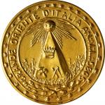 Italy. (ca. 1969)  Grand Orient of Italy Award Medal. Gold. Awarded to Bro. Edwin (Buzz) Aldrin. Min
