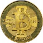 p2013 Casascius 1 Bitcoin. Loaded. Firstbits 13M4LEbT. Series 2. Brass. MS-67 (PCGS).p